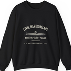 Civil War River Ironclads Sweatshirt - Black front