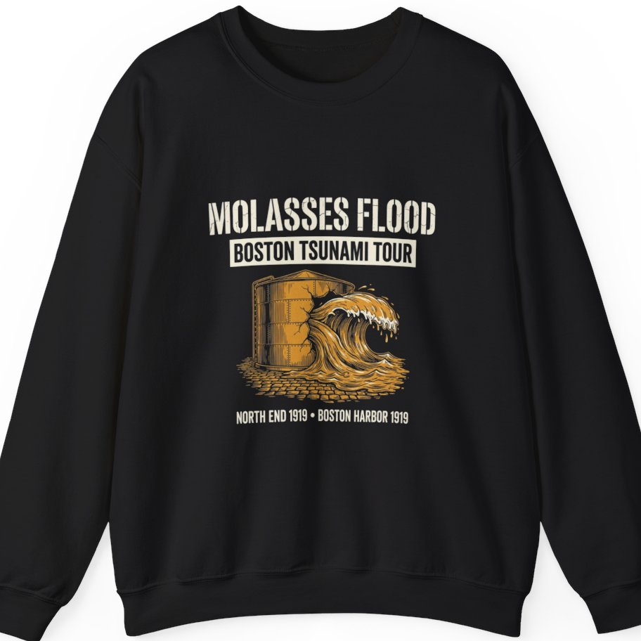 Boston Molasses Flood Tour Sweatshirt - Black front