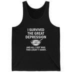 Great Depression Tank Top - Black front