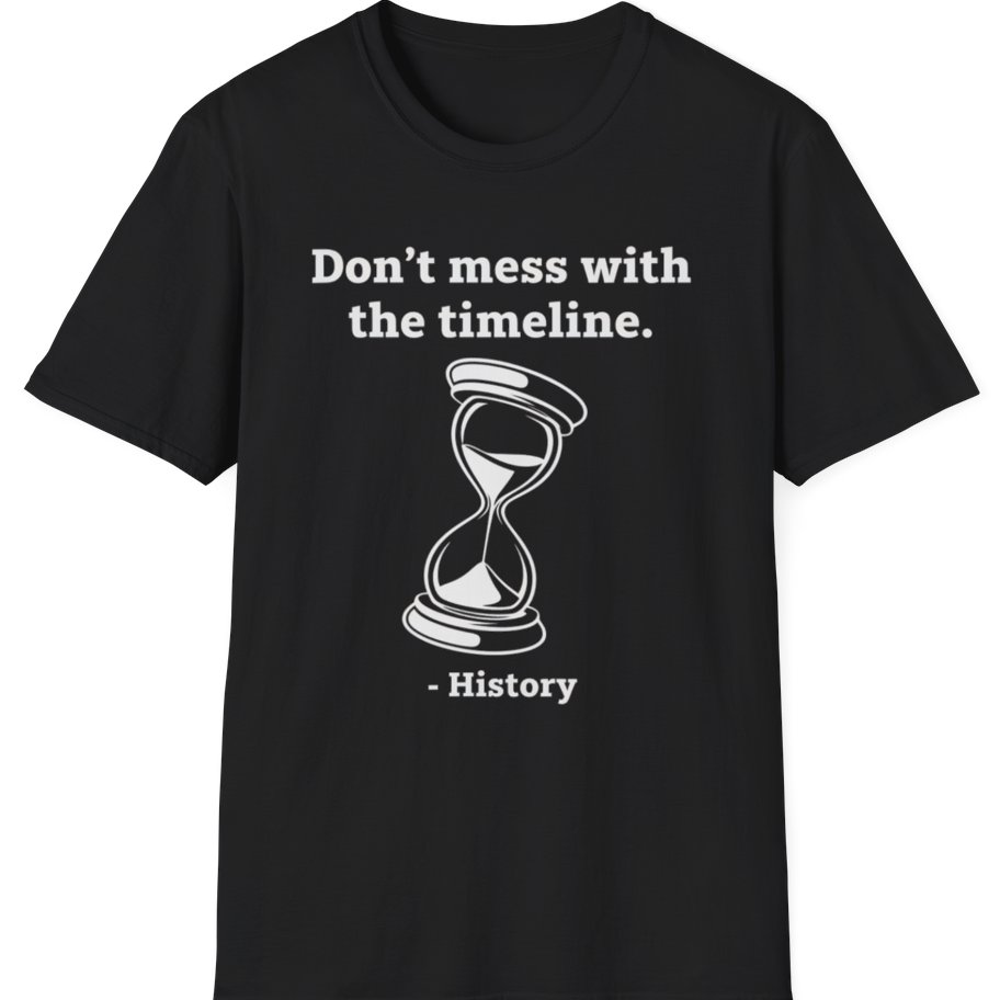 Time Travel Paradox T-Shirt - Black front