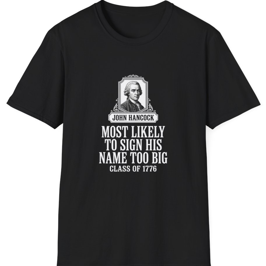 John Hancock Signature Superlative T-Shirt - Black front