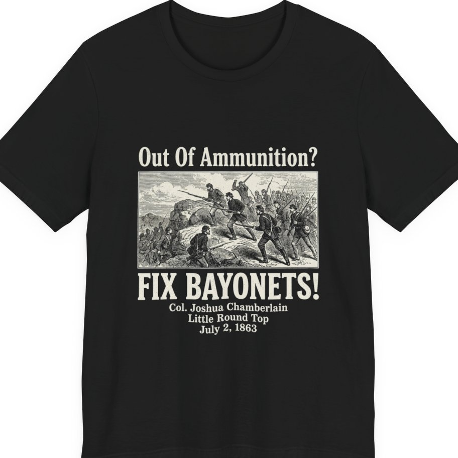 Out of Ammunition Fix Bayonets Premium Tee - Black front