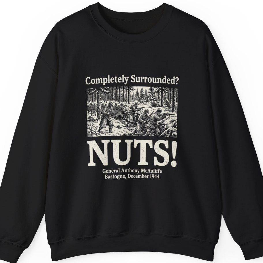Bastogne Nuts Defiance Sweatshirt - Black front
