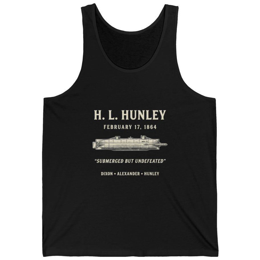 Css Hunley Submarine Memorial Tank Top - Black front