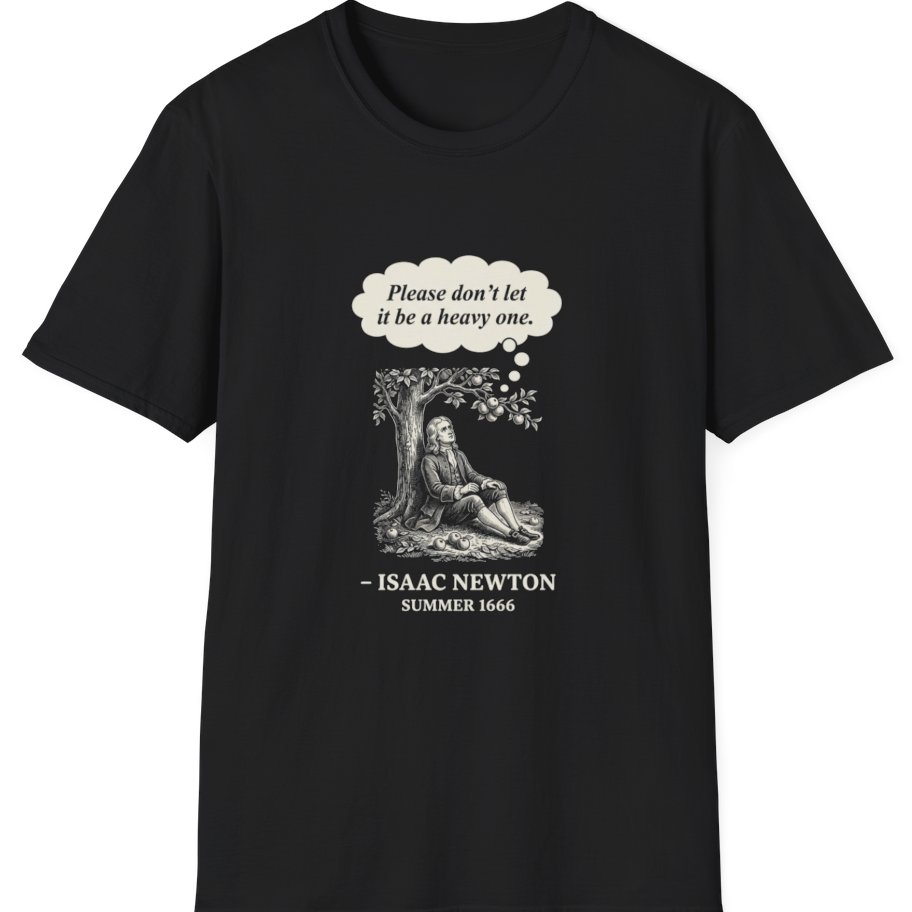 Newton Gravity Anxiety T-Shirt - Black front