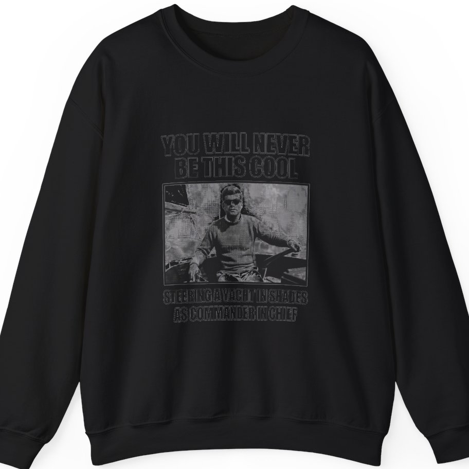 Jfk Yacht Sunglasses Flex Sweatshirt - Black front