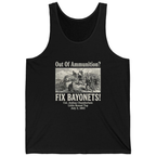 Out of Ammunition Fix Bayonets Tank Top - Black front