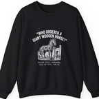 Trojan Horse Deadpan Satire Sweatshirt - Black front