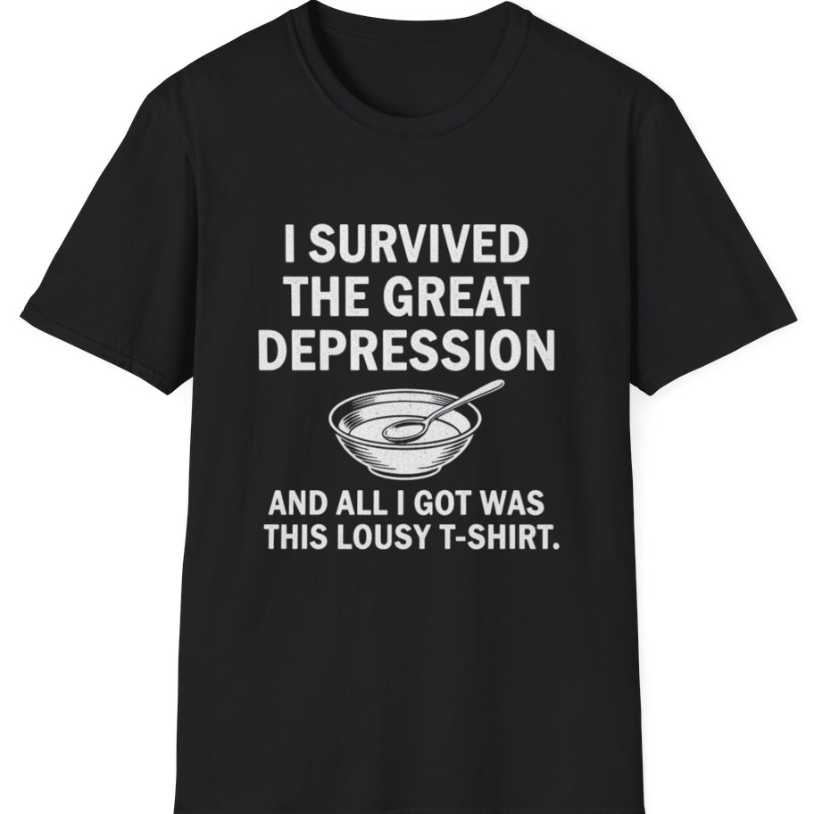 Great Depression T-Shirt - Black front