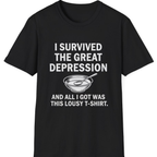 Great Depression T-Shirt - Black front