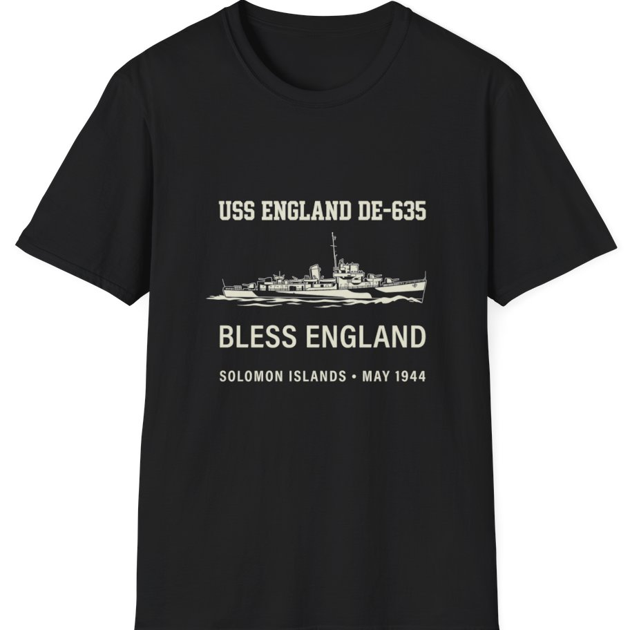 Uss England De T-Shirt - Black front