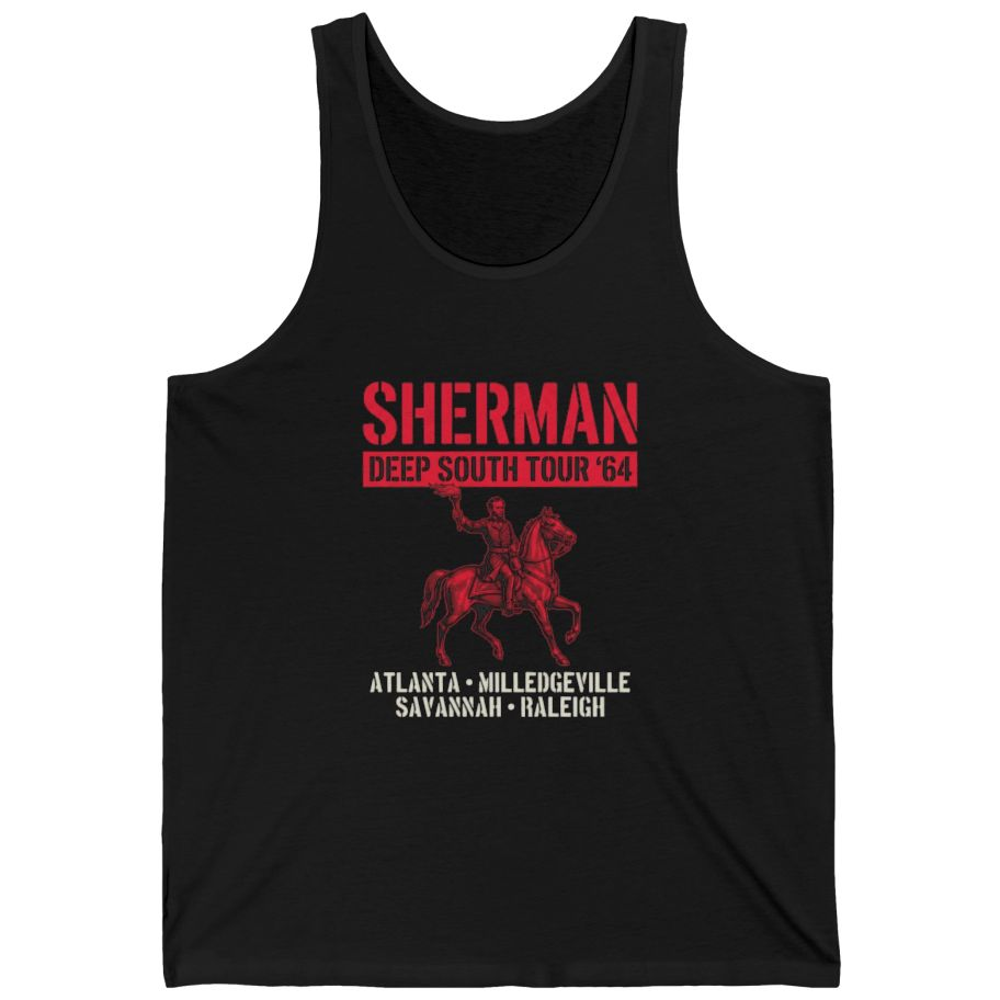 Sherman Deep South Tour Vintage Tank Top - Black front