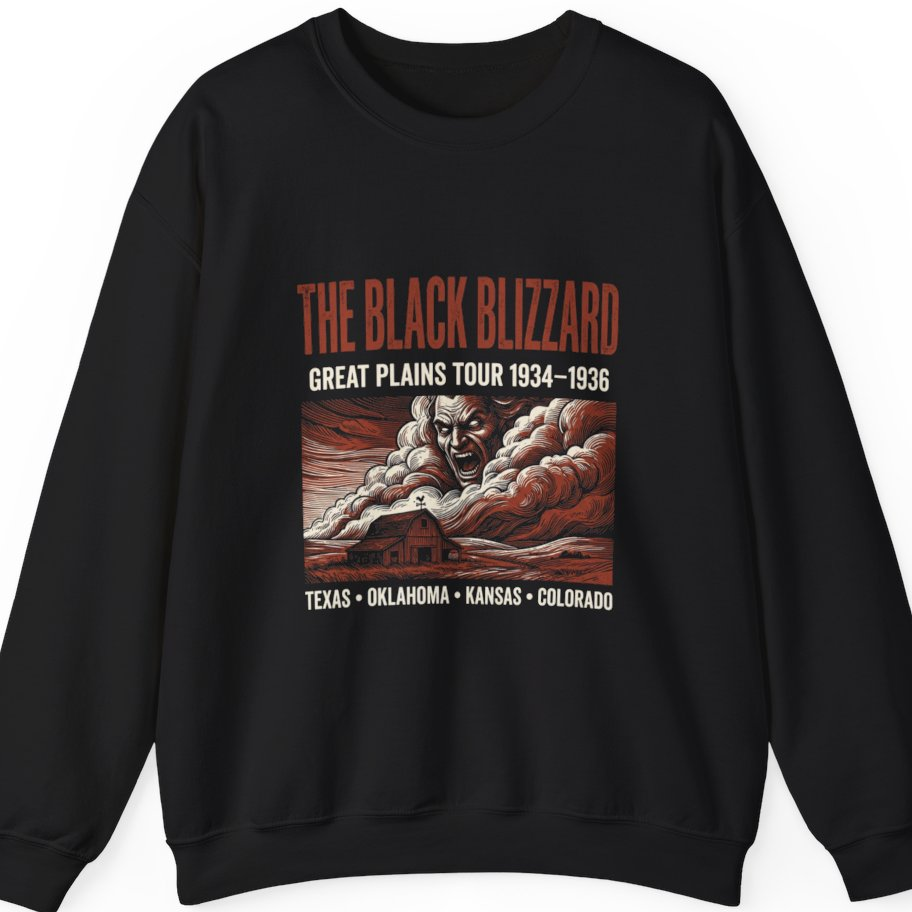 Black Blizzard Dust Tour Sweatshirt - Black front