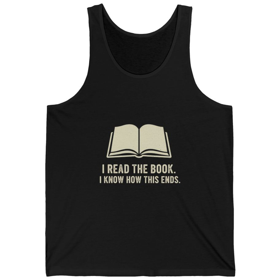 I Read The Book Tank Top - Black front