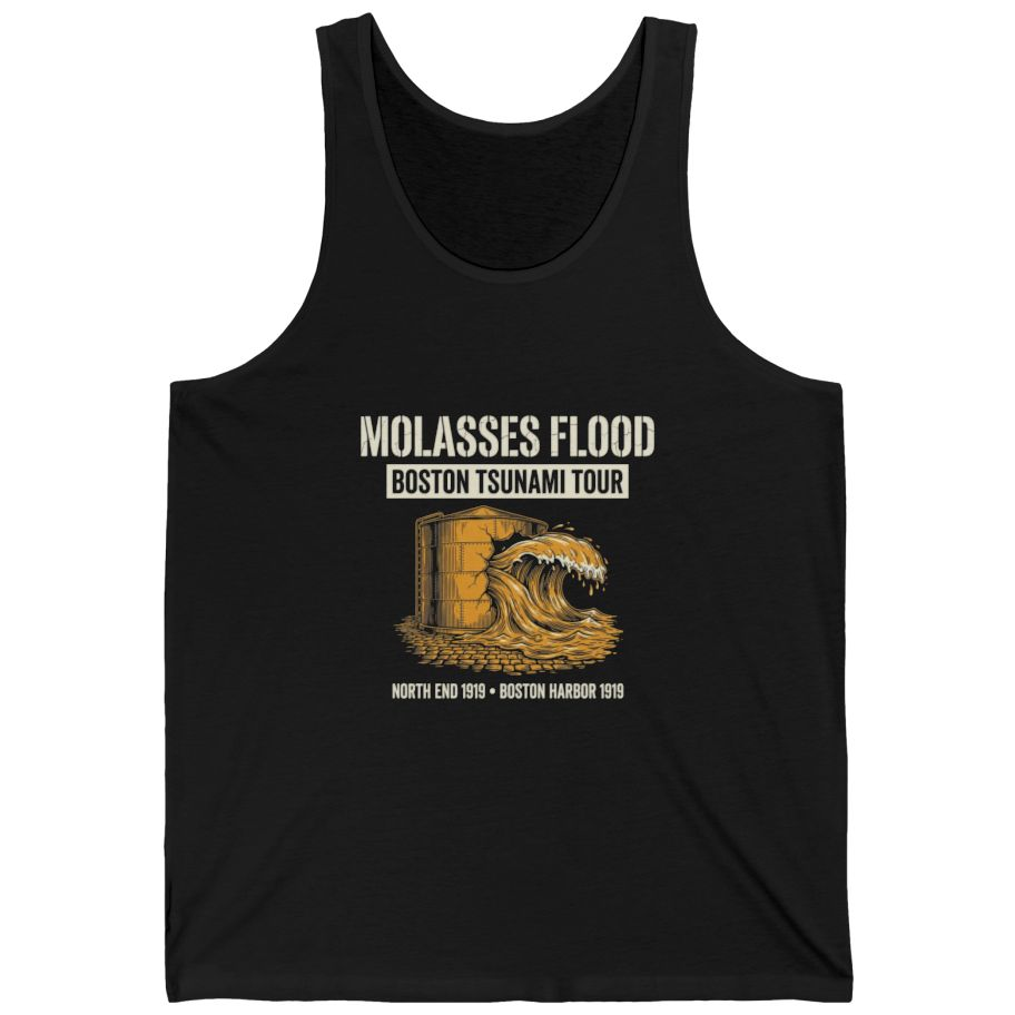Boston Molasses Flood Tour Tank Top - Black front