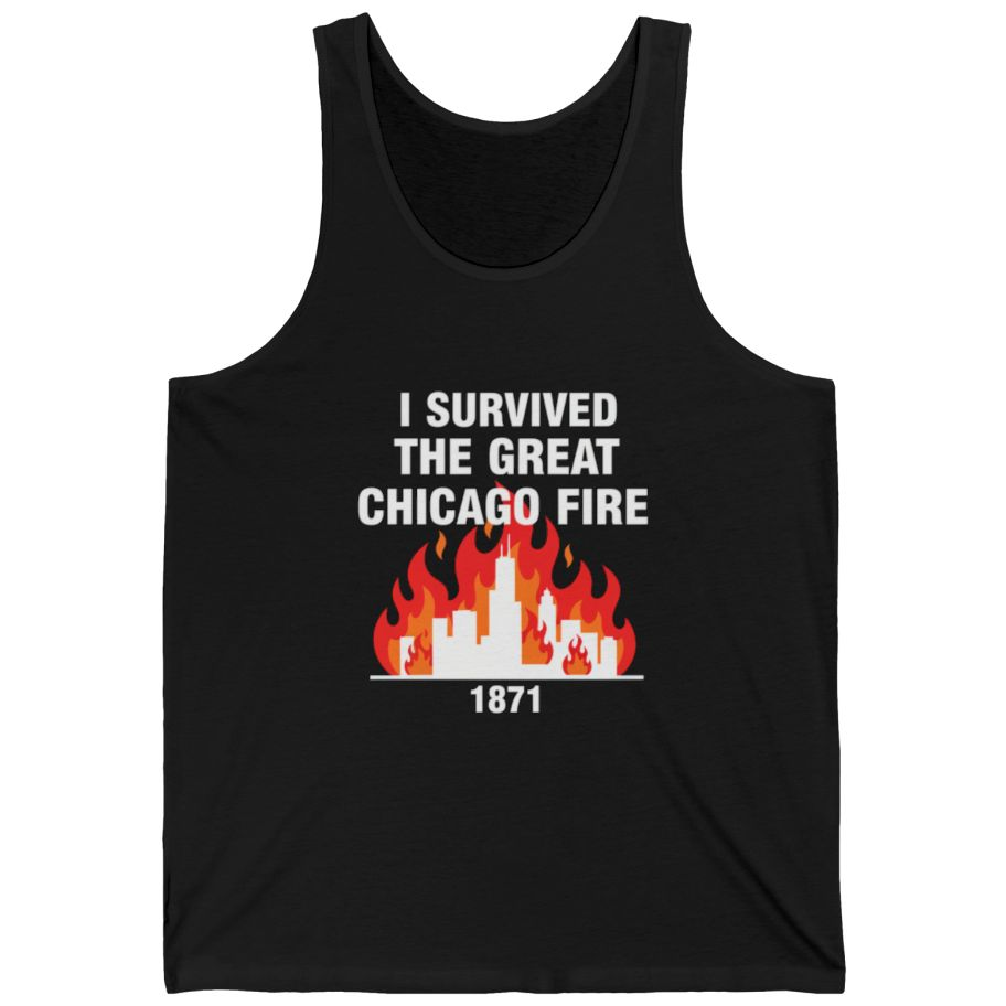 Great Chicago Fire Classic Tank Top - Black front