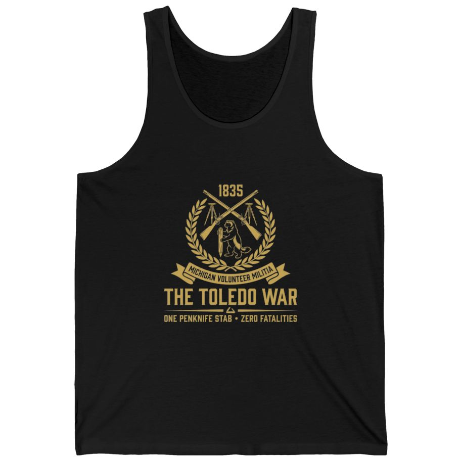 The Toledo War Michigan Volunteer Tank Top - Black front