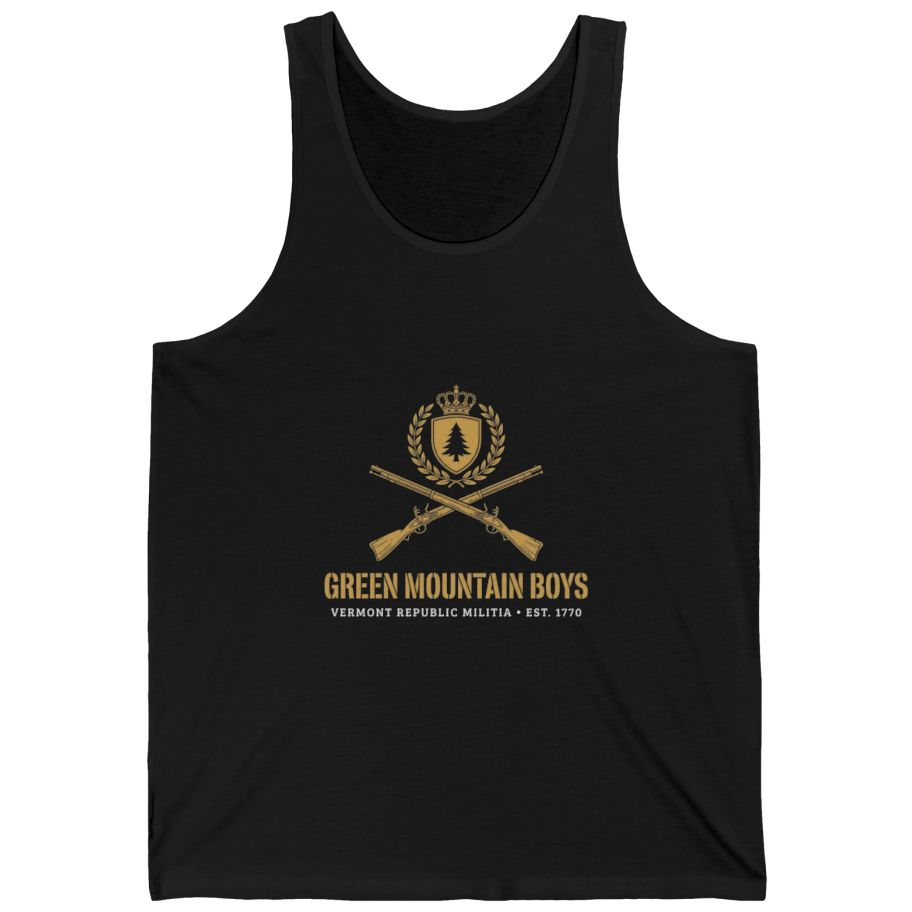 Green Mountain Boys Crest Tank Top - Black front