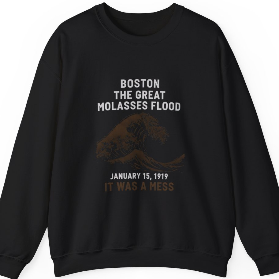 Boston The Great Molasses Flood Sweatshirt - Black front