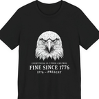 Stressed Eagle Fine Since Premium Tee - Black front