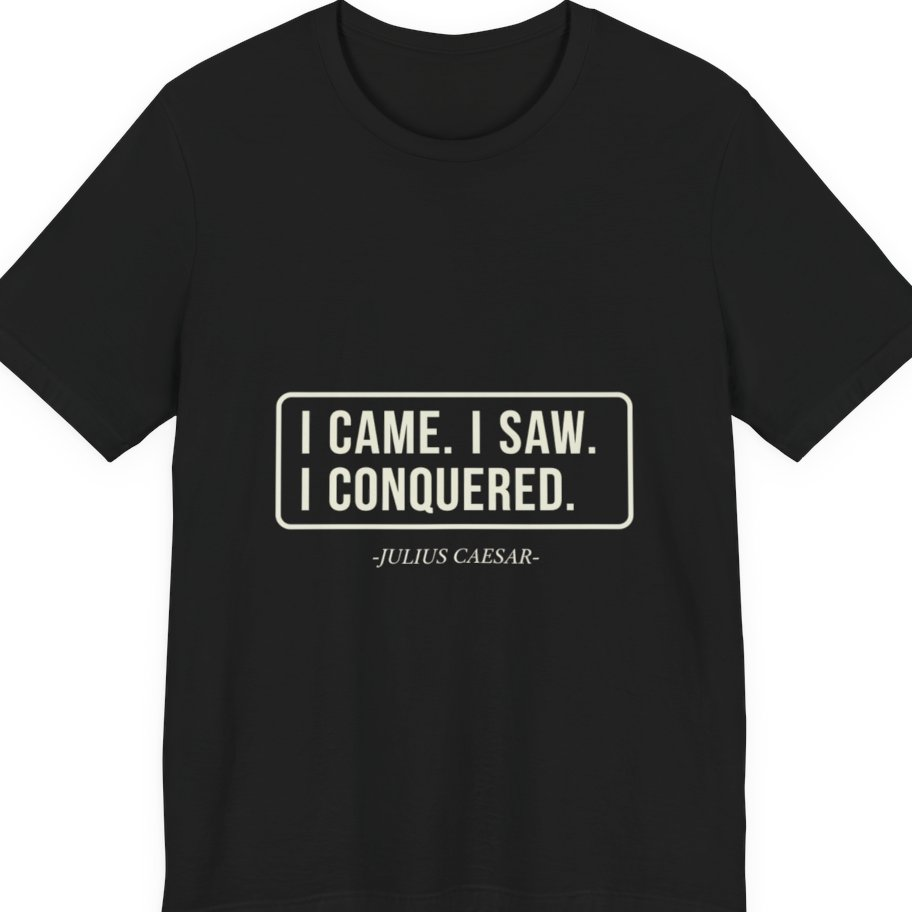 I Came I Saw I Premium Tee - Black front