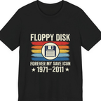 Floppy Disk Memorial Premium Tee - Black front