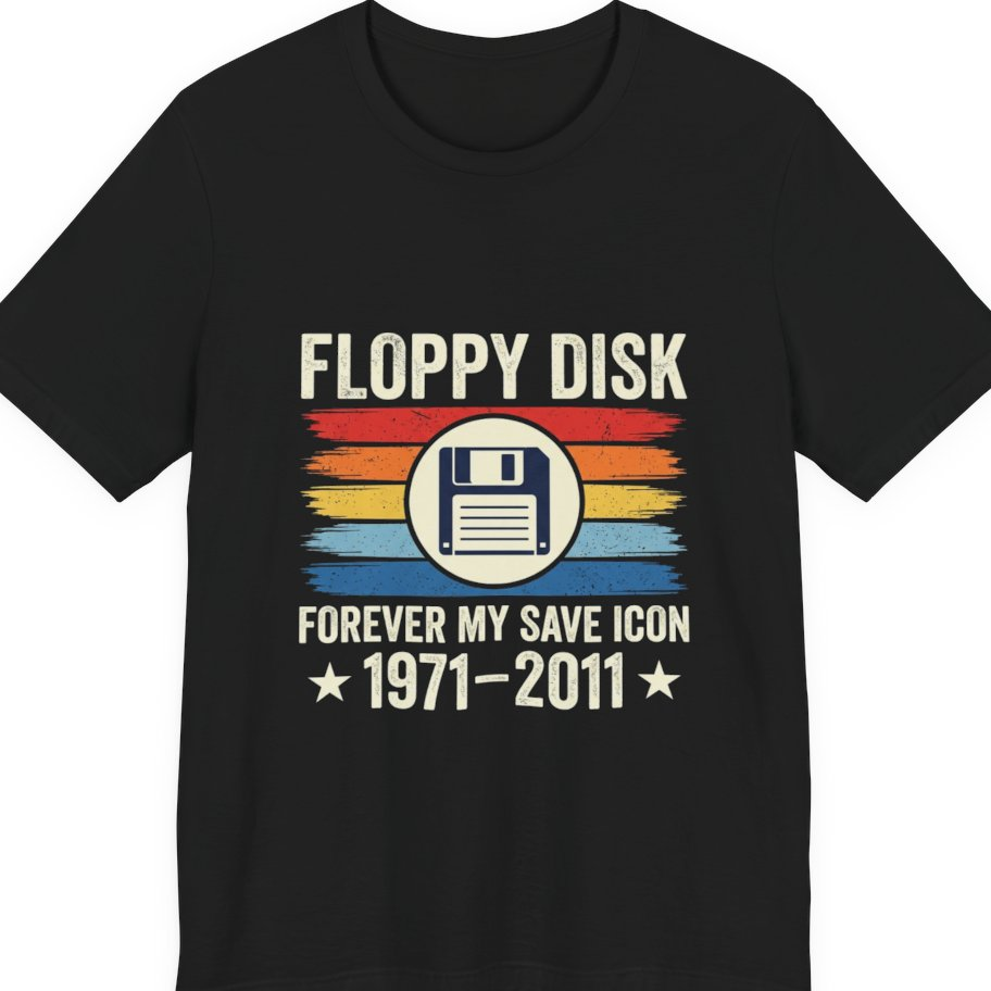 Floppy Disk Memorial Premium Tee - Black front