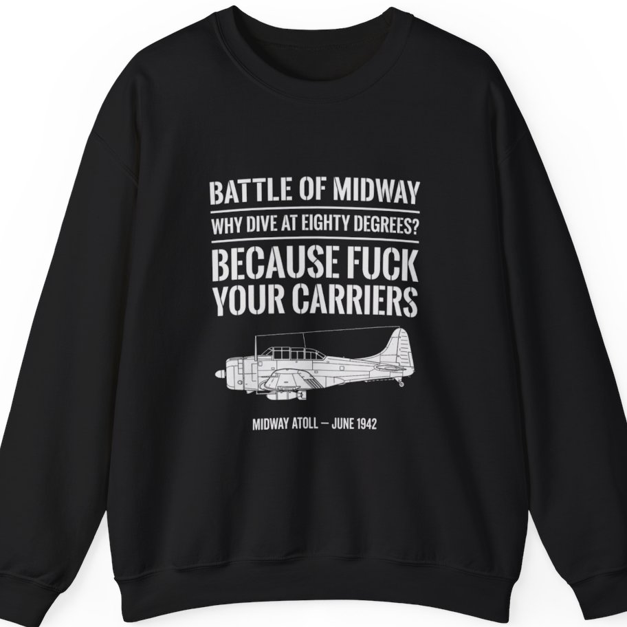 Battle of Midway Sweatshirt - Black front