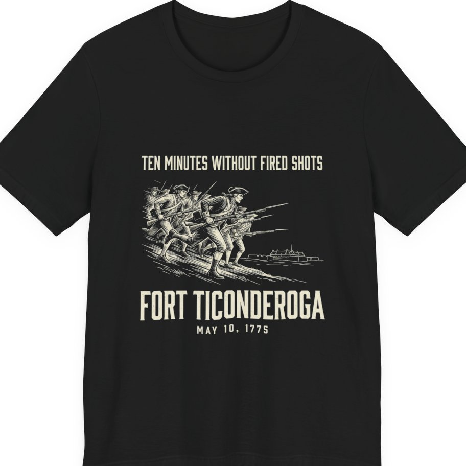 Fort Ticonderoga Ten Minutes Premium Tee - Black front