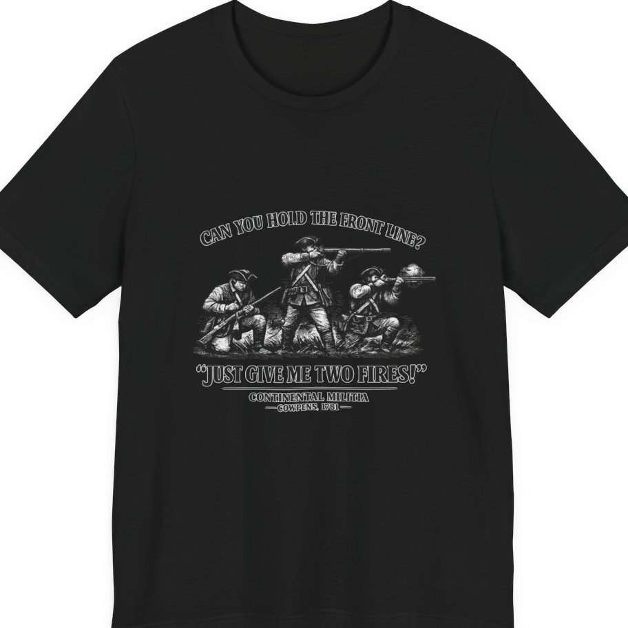 Continental Militia Two Fires Cowpens Premium Tee - Black front