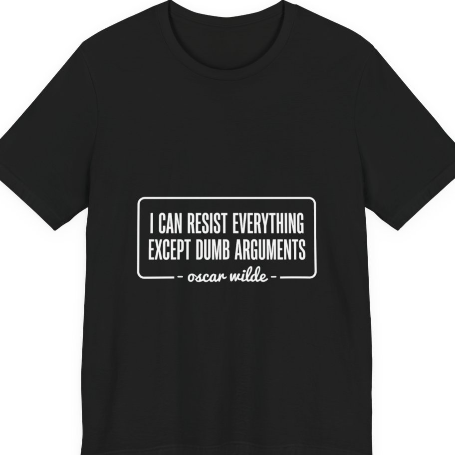 Oscar Wilde Quote Premium Tee - Black front