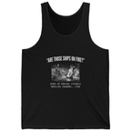 Spanish Armada Fire Ships Tank Top - Black front