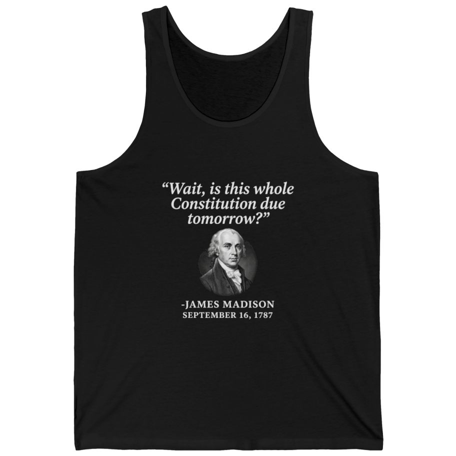 Madison Constitution Deadline Tank Top - Black front