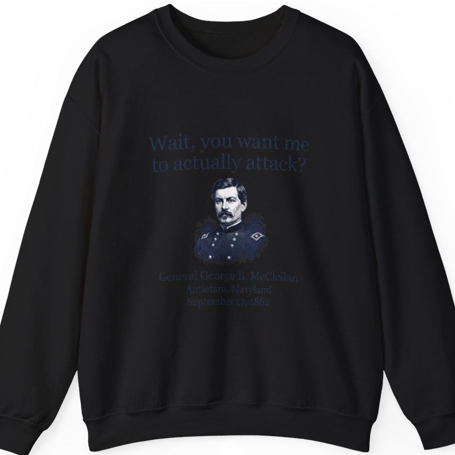 Mcclellan Antietam Attack T-Shirt - Black front