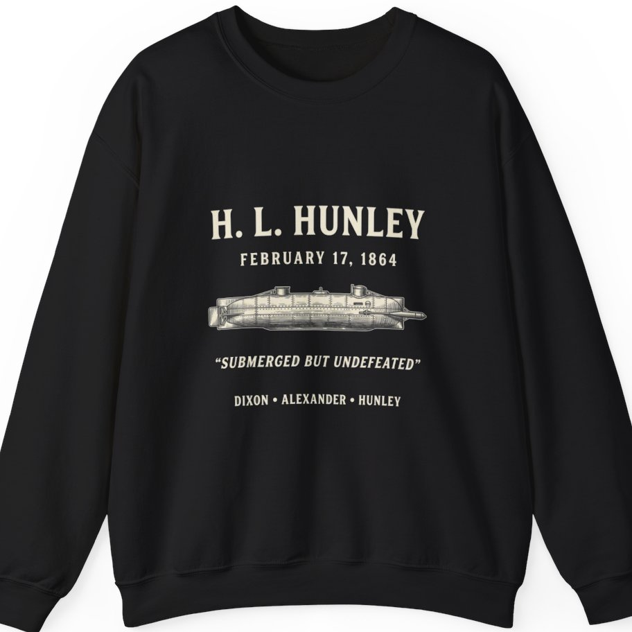 Css Hunley Submarine Memorial Sweatshirt - Black front