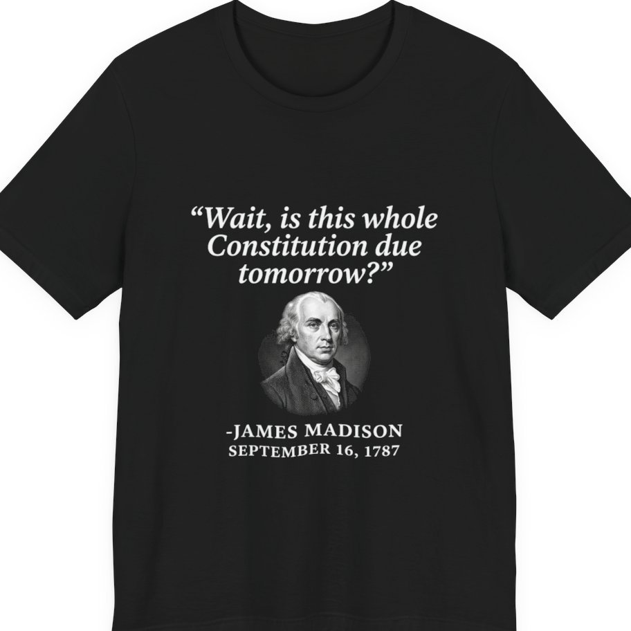 Madison Constitution Deadline Premium Tee - Black front