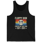 Floppy Disk Memorial Tank Top - Black front