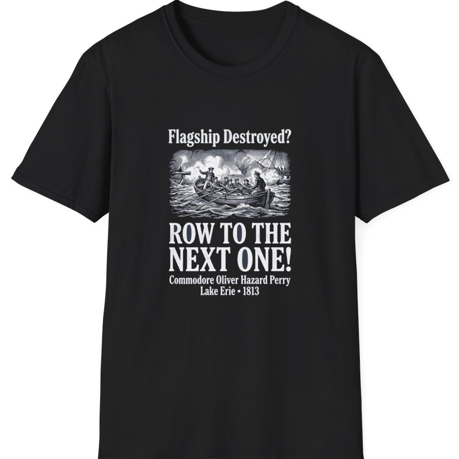 Row To The Next Ship T-Shirt - Black front