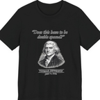 Thomas Jefferson Procrastination Double Spaced Premium Tee - Black front