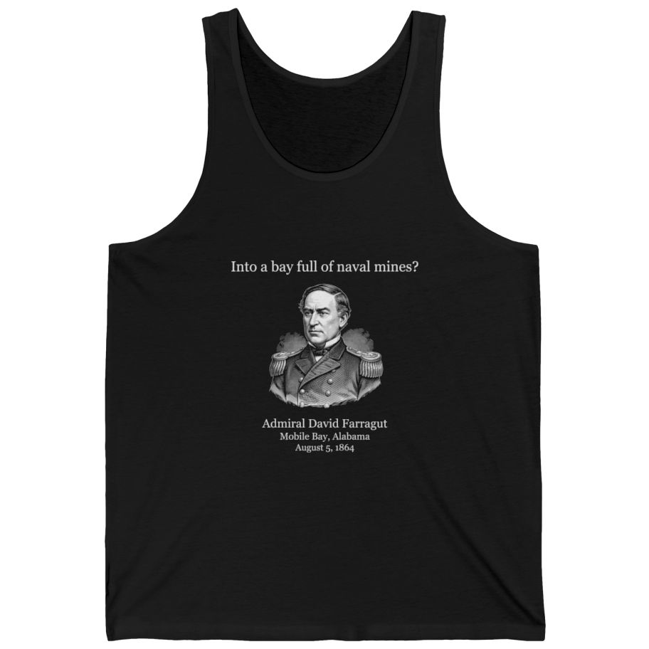 Mobile Bay Minefield Tank Top - Black front