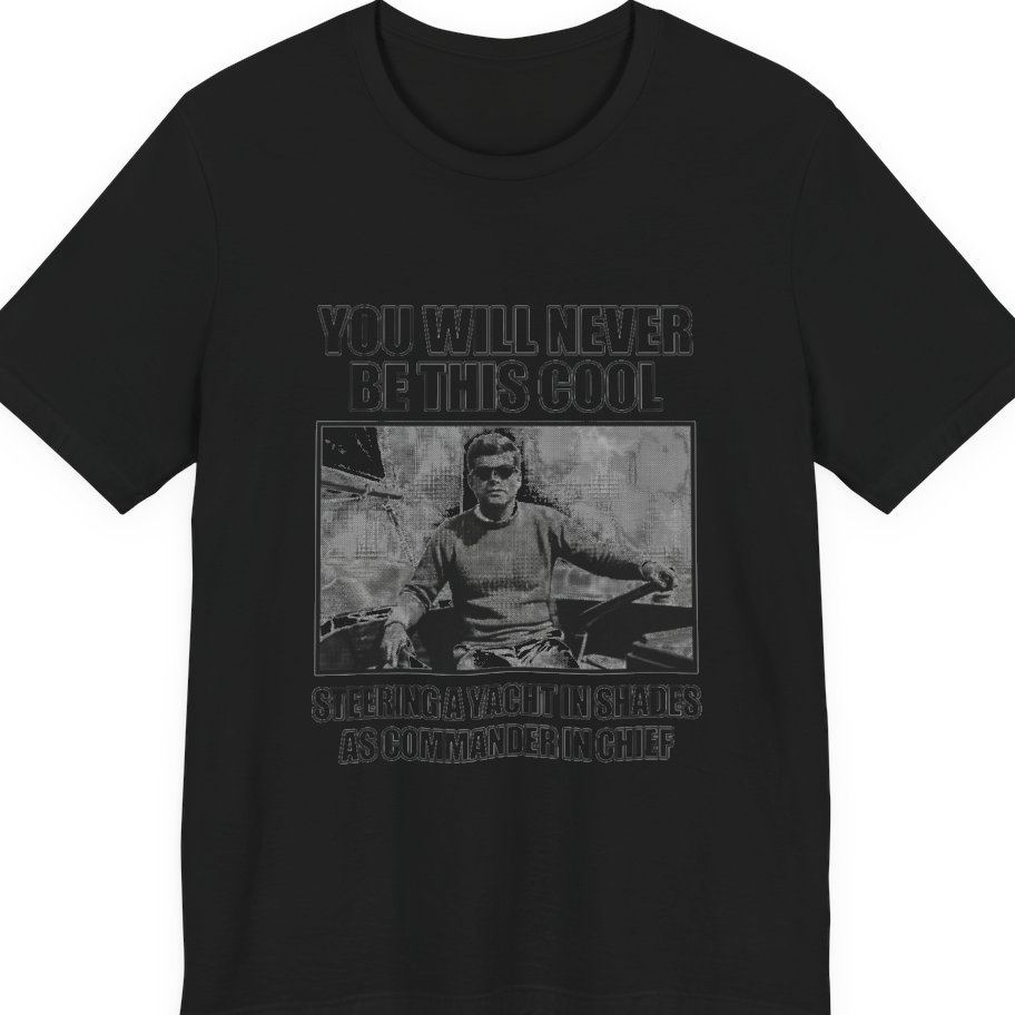 Jfk Yacht Sunglasses Flex Premium Tee - Black front