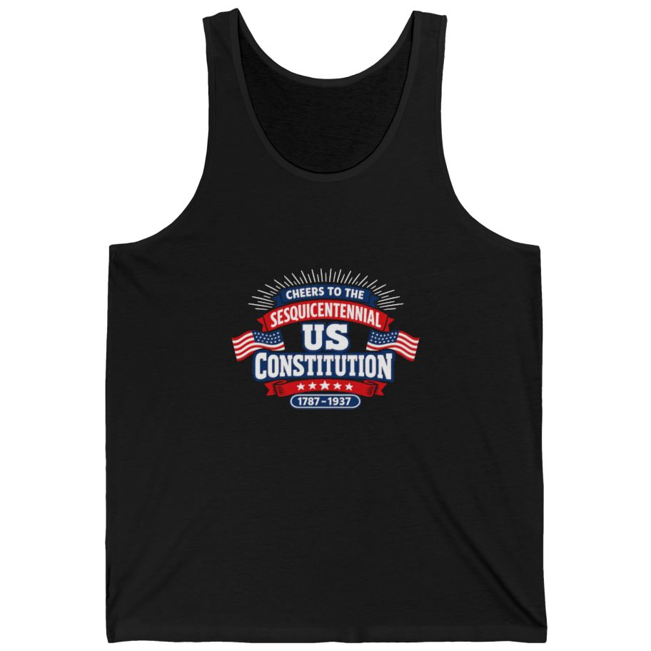 Cheers To The Sesquicentennial Us Tank Top - Black front
