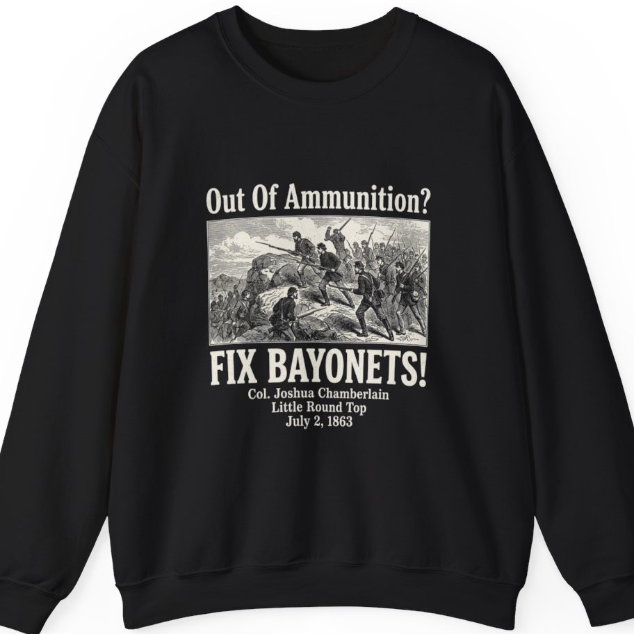 Out of Ammunition Fix Bayonets Sweatshirt - Black front