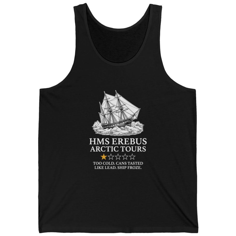 Hms Erebus Arctic Tours T-Shirt - Black front