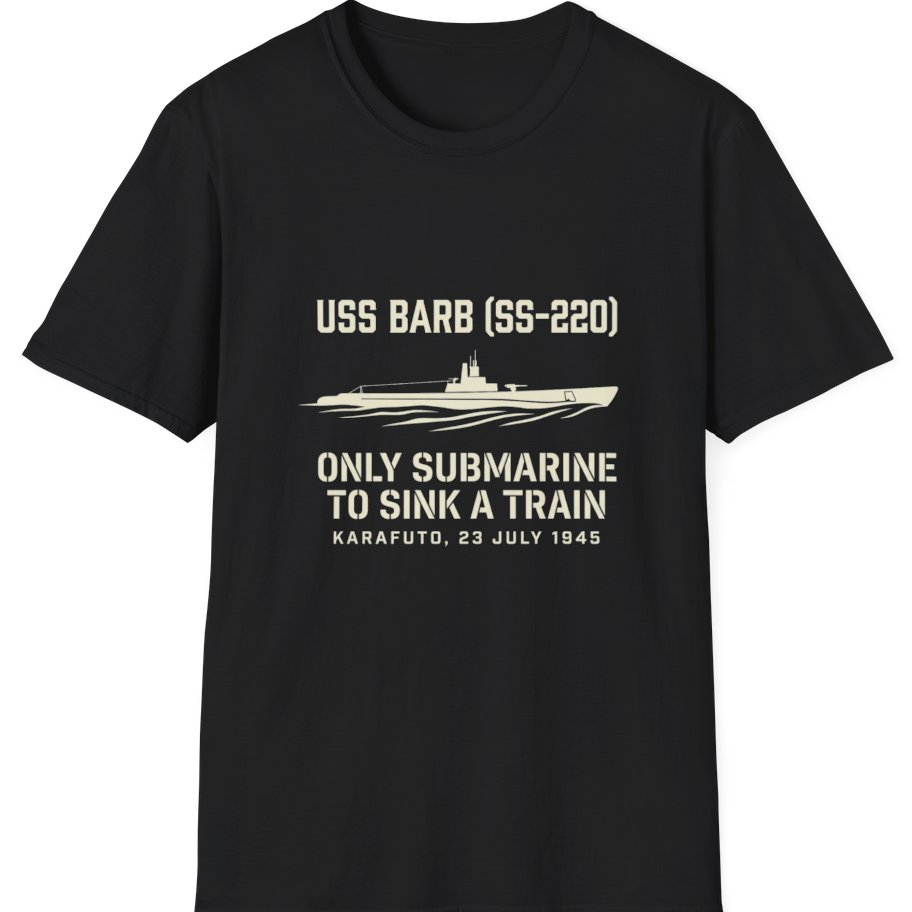 Uss Barb Ss Only Submarine T-Shirt - Black front