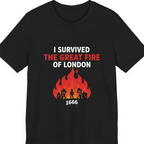 I Survived The Great Fire Premium Tee - Black front