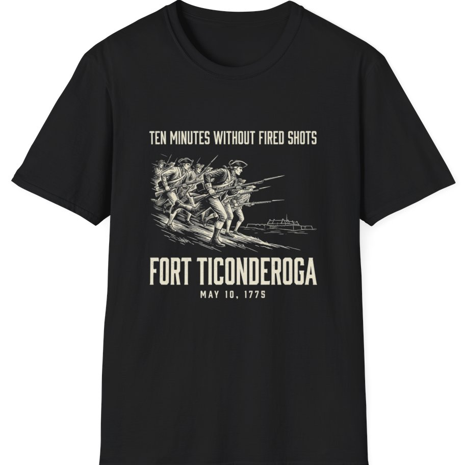 Fort Ticonderoga Ten Minutes T-Shirt - Black front