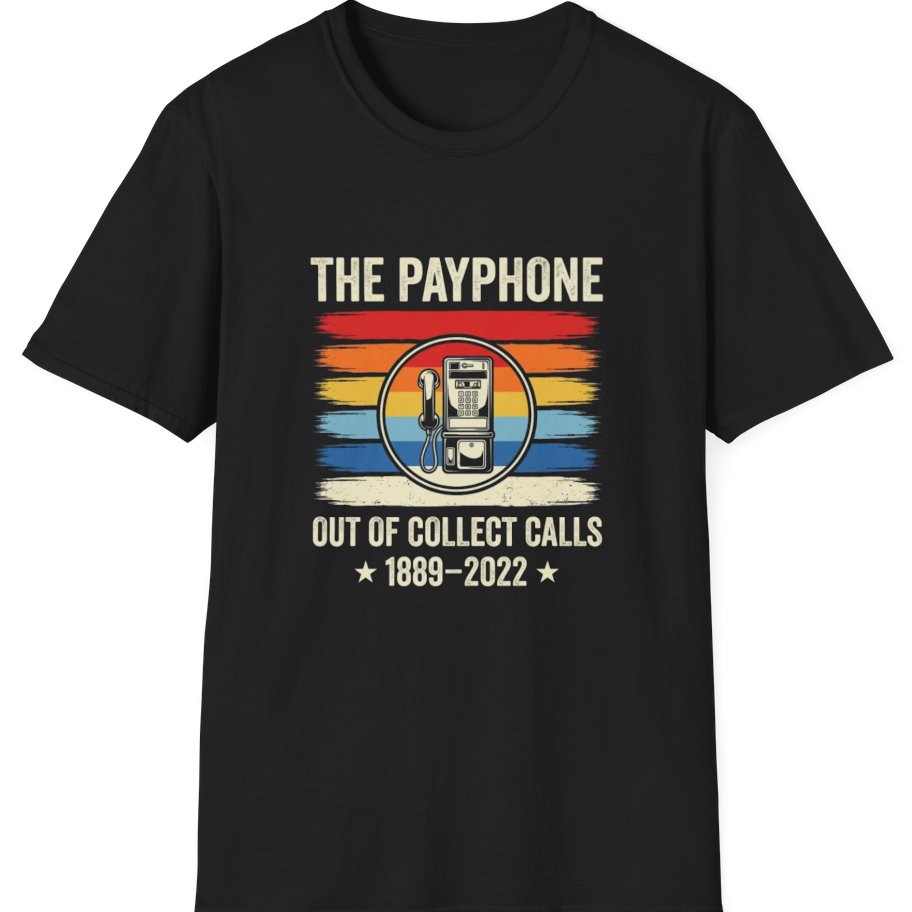 Public Payphone Memorial T-Shirt - Black front
