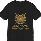Macedonian Empire Crest Premium Tee - Black front