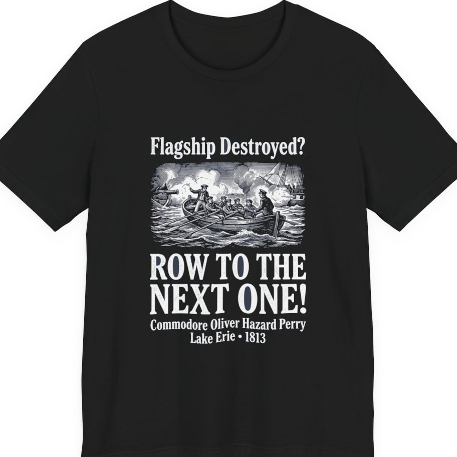 Row To The Next Ship Premium Tee - Black front